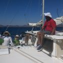 Verne, Antonio & Dave had some great days and got to sail a Norm Cross 50 ft. Trimaran