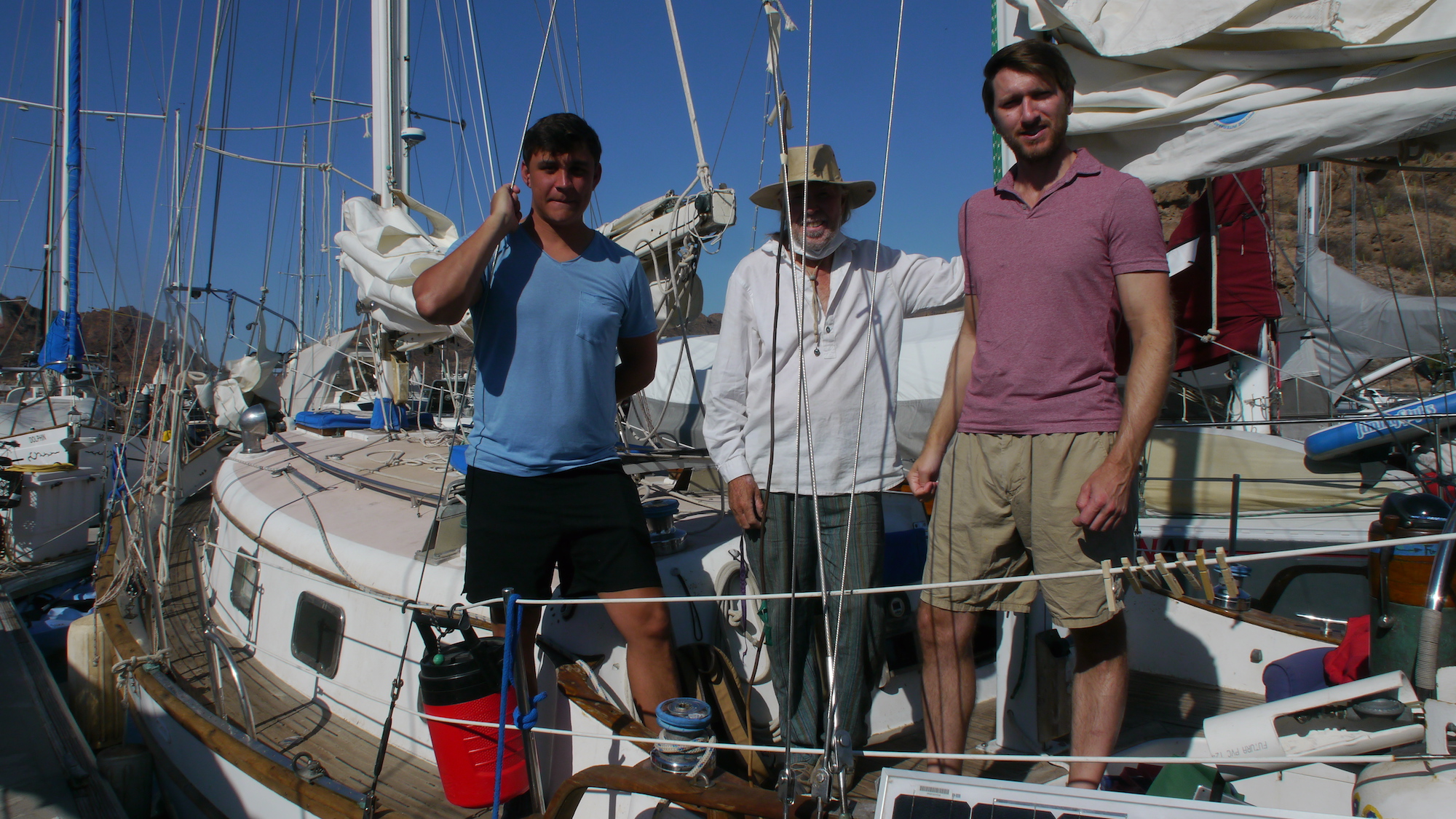 Brian and Arjun three levels of ASA on three boats and great wind!